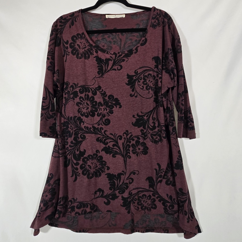 Peruvian Connection Tunic with Burnout Mesh | Made in Peru | Size Women's Large